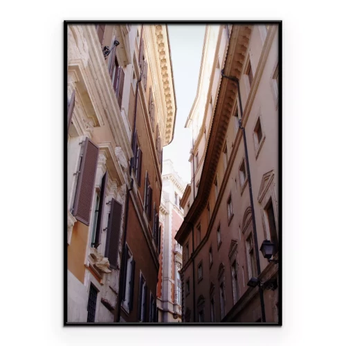 Poster Die Gasse zwischen den Gebäuden