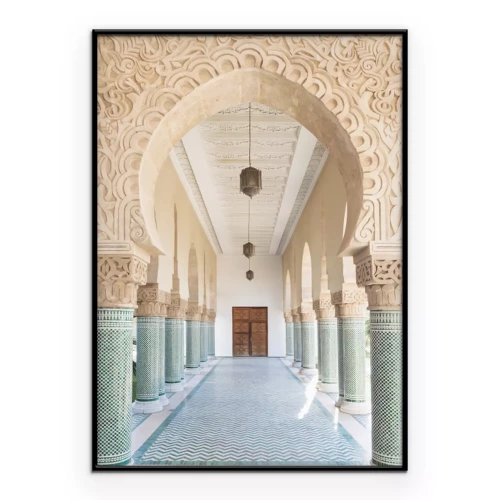 Poster Marokkanische Architektur mit Ornamenten