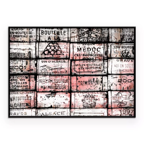 Poster Vintage-Weinkorken-Collage