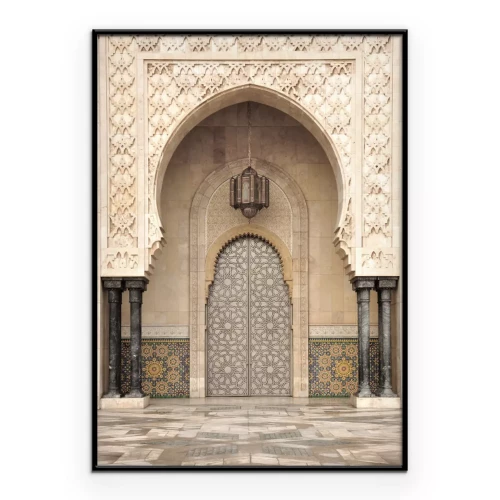 Poster Symmetrische Türen im marokkanischen Stil