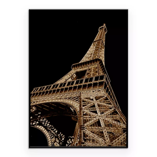 Poster Die goldenen Strukturen des Eiffelturms