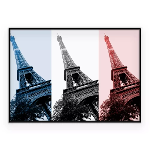 Poster Dreifarbige Aufnahme des Eiffelturms