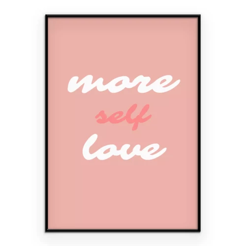 Poster Minimalistische Typografie zum Thema Selbstliebe