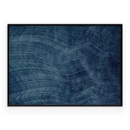Poster Strukturiertes marineblaues Motiv mit Linien