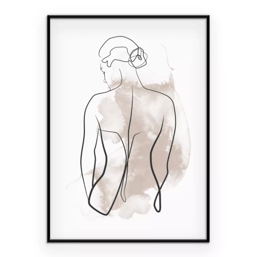 Poster Darstellung der weiblichen Silhouette