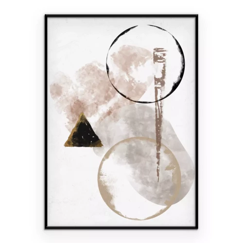 Poster Eine subtile Anordnung von Kreisen in Aquarell