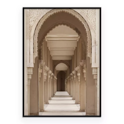 Poster Dekorative Bögen in hellen Farbtönen