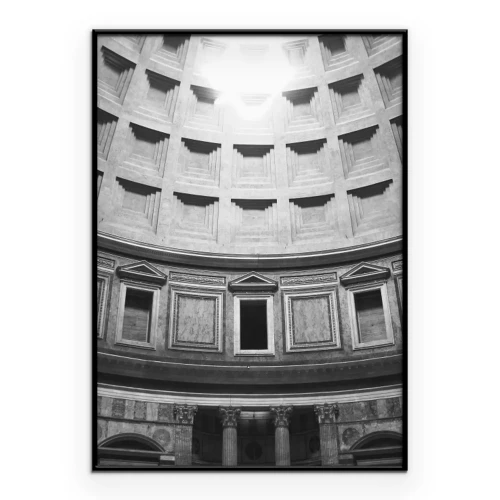 Poster Das antike Innere des Tempels in der Kuppel