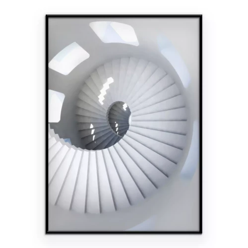 Poster Minimalistische Wendeltreppe