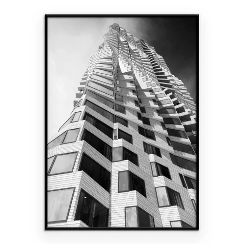 Poster Die Fassade eines modernen Wolkenkratzers