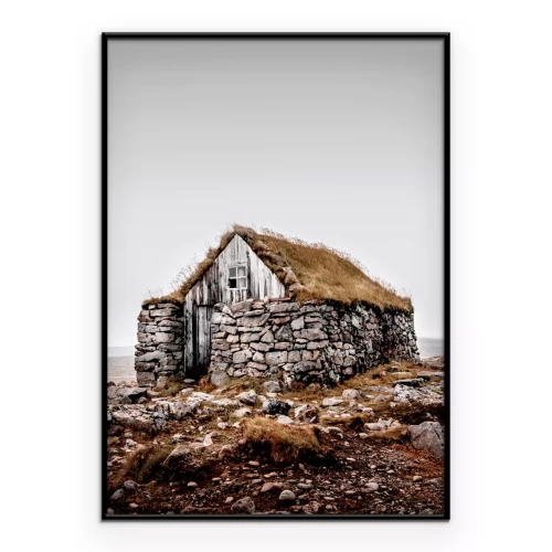 Poster Ein Steinhäuschen in der Wildnis