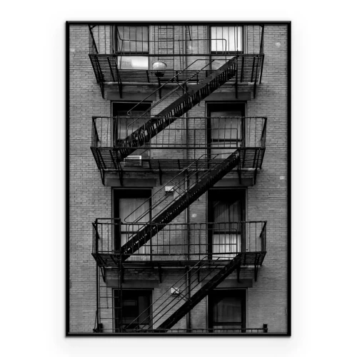 Poster Treppe im New Yorker Stil