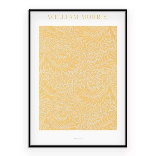 Poster Zusammensetzung von Blumen und Blättern im Stil von William Morris