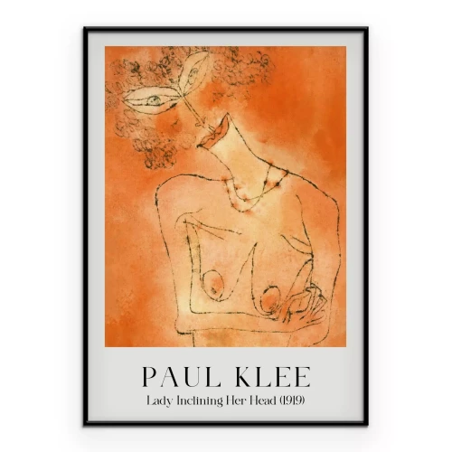 Poster Paul Klee Reproduktion Dame, die den Kopf neigt