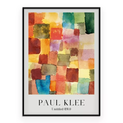 Poster Bunte Abstraktion Reproduktion von Paul Klee