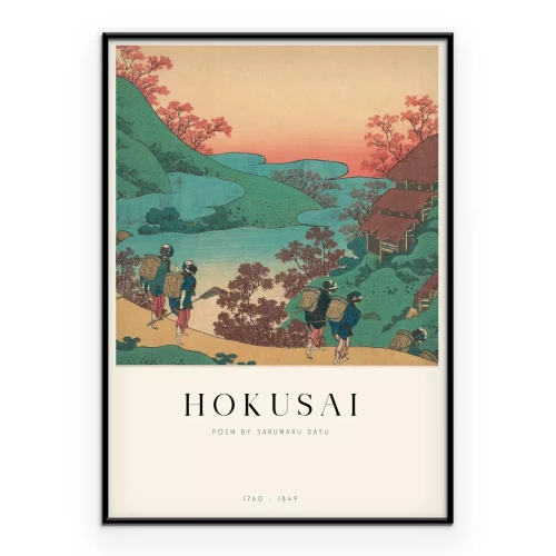 Poster Malerische Landschaft Reproduktion von Hokusai