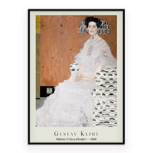 Poster Porträt von Fritza Riedler Reproduktion von Gustav Klimt