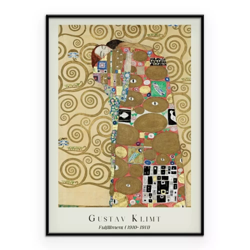 Poster Die Liebenden Reproduktion von Gustav Klimt