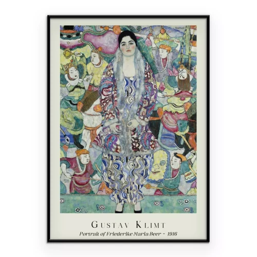 Poster Gustav Klimt Porträt von Friederike Maria Beer