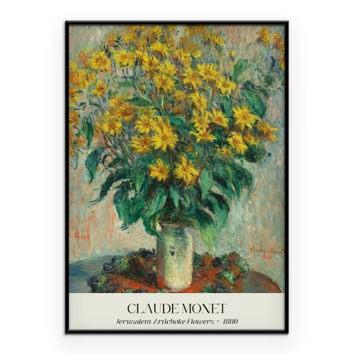 Poster Claude Monet Reproduktion Topinamburblumen