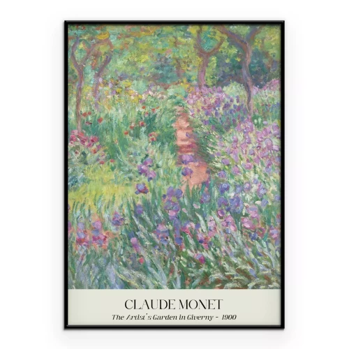 Poster Landschaft Der Künstlergarten in Giverny Reproduktion von Claude Monet