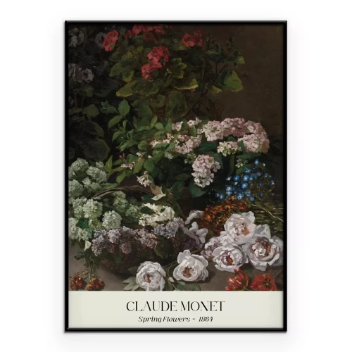 Poster Frühlingsblumen von Claude Monet