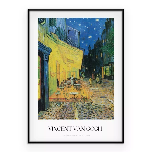 Poster Vincent van Gogh Caféterrasse am Abend