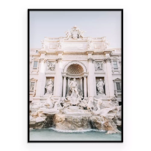 Poster Blick auf den Trevi-Brunnen in Rom