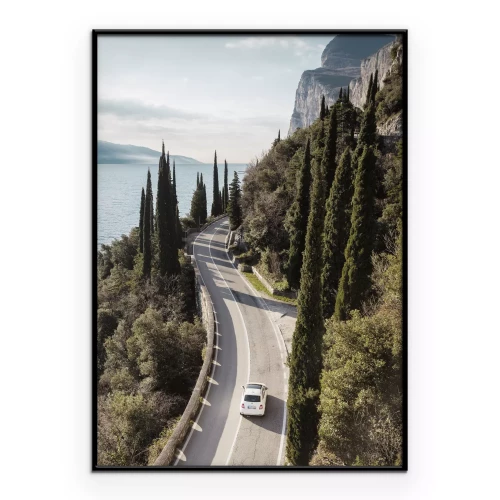 Poster Küstenstraße italienische Landschaft
