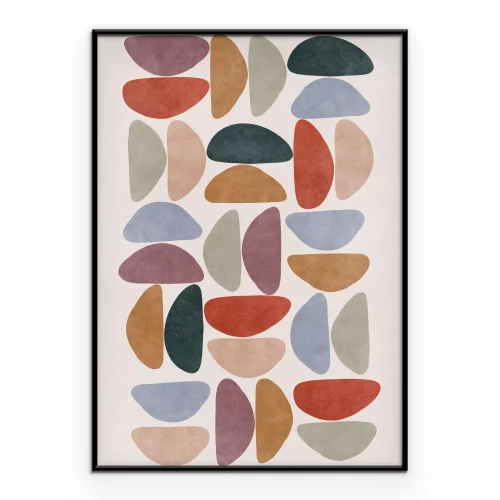 Poster Farbenfrohe Geometrie regelmäßige Formform