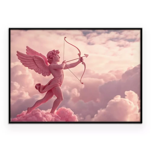 Poster Amor Arrow Love Pink Clouds Romantischer Stil
