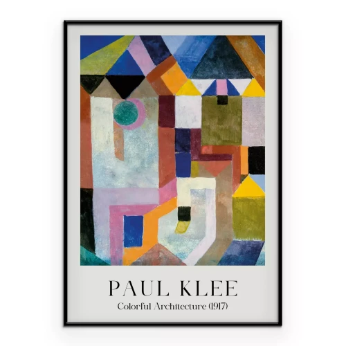 Poster Paul Klee Reproduktion Bunte Architektur