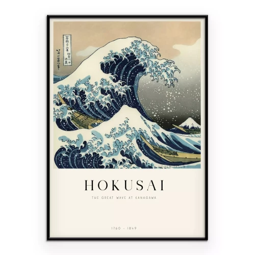 Poster Die große Welle vor Kanagawa von Hokusai