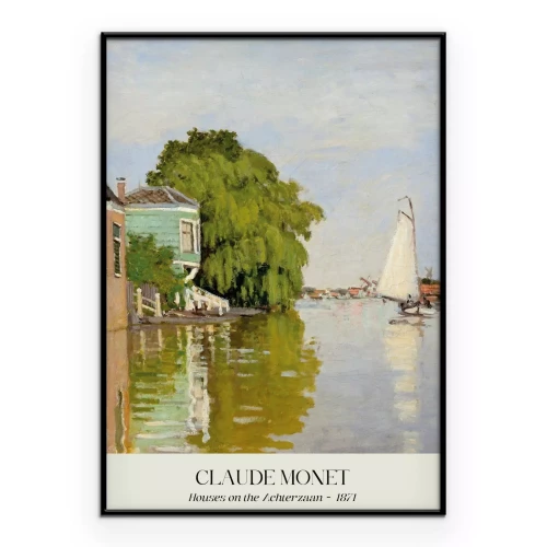 Poster Häuser an der Achterzaan von Claude Monet