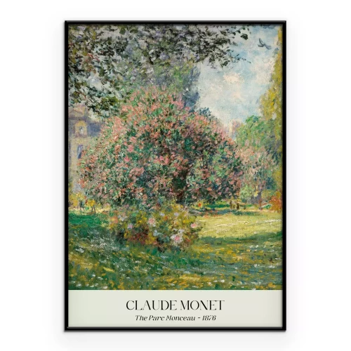 Poster Landschaft Park Monceau Reproduktion von Claude Monet