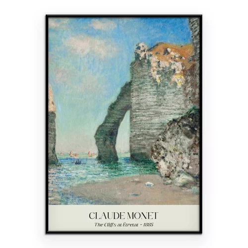 Poster Klippen von Étretat von Claude Monet