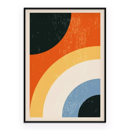 Poster Figuren in moderner abstrakter Form inspiriert vom Bauhaus