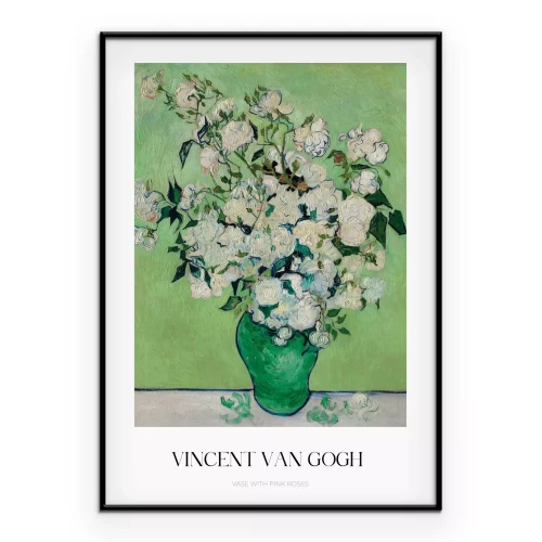 Poster Stillleben Vase mit Rosen Vincent van Gogh