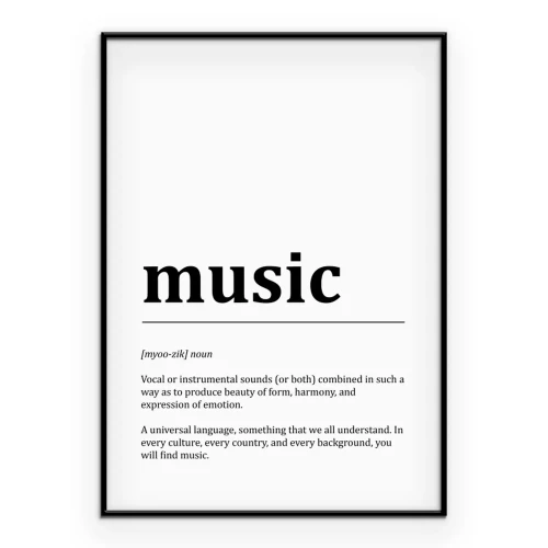 Poster Musik Definition Typografie