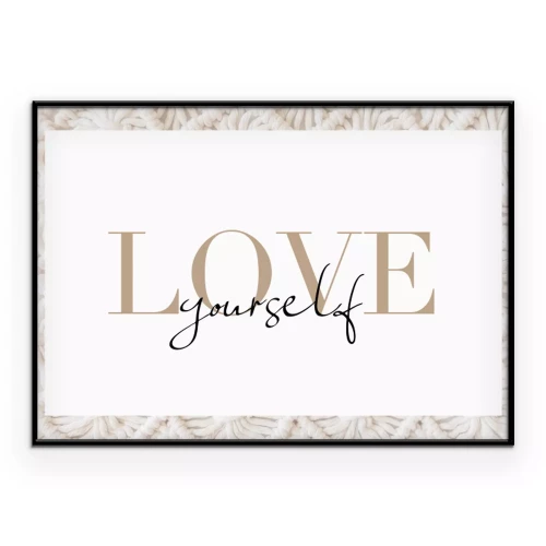 Poster Love yourself Schriftzug