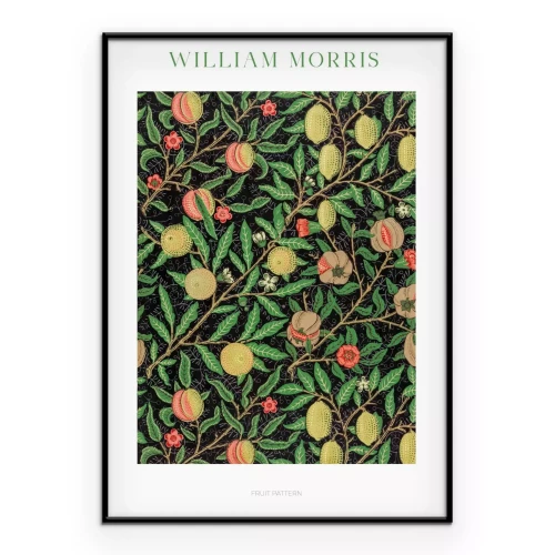 Poster Tropisches Fruchtmotiv im Stil von William Morris