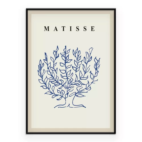 Poster Moderne Kunst botanisches abstraktes Motiv im Stil von Matisse