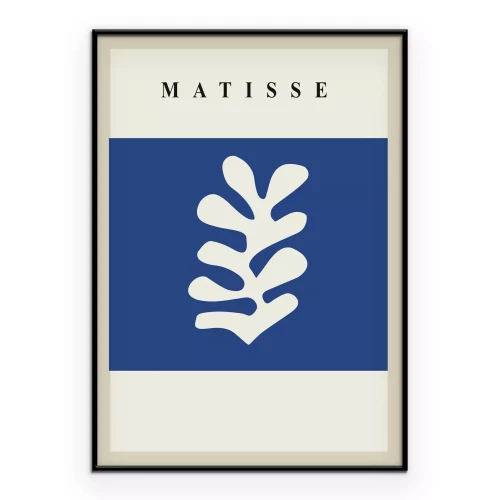 Poster Pflanzliches Blattmotiv im Stil von Matisse