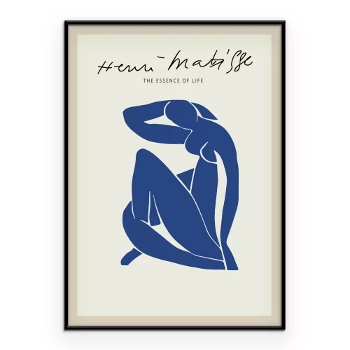 Poster Silhouette einer Frau im Stil von Matisse moderne Kunst