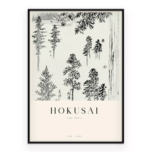 Poster Kiefern Reproduktion von Hokusai