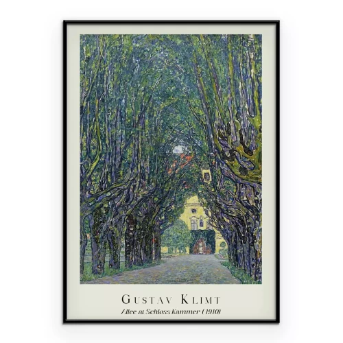 Poster Allee beim Schloss Kammer Reproduktion von Gustav Klimt