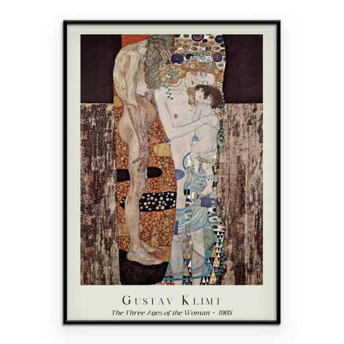Poster Drei Lebensalter der Frau Reproduktion von Gustav Klimt