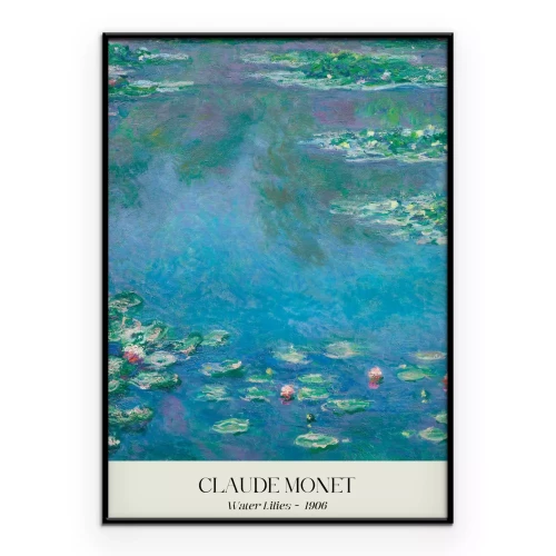 Poster Seerosen Reproduktion von Claude Monet