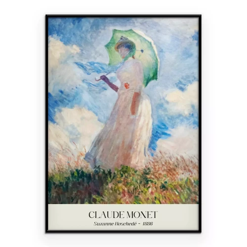 Poster Claude Monet Frau mit Sonnenschirm
