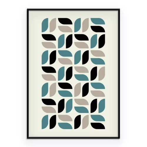 Poster Modernistische Abstraktionsformen inspiriert vom Bauhaus